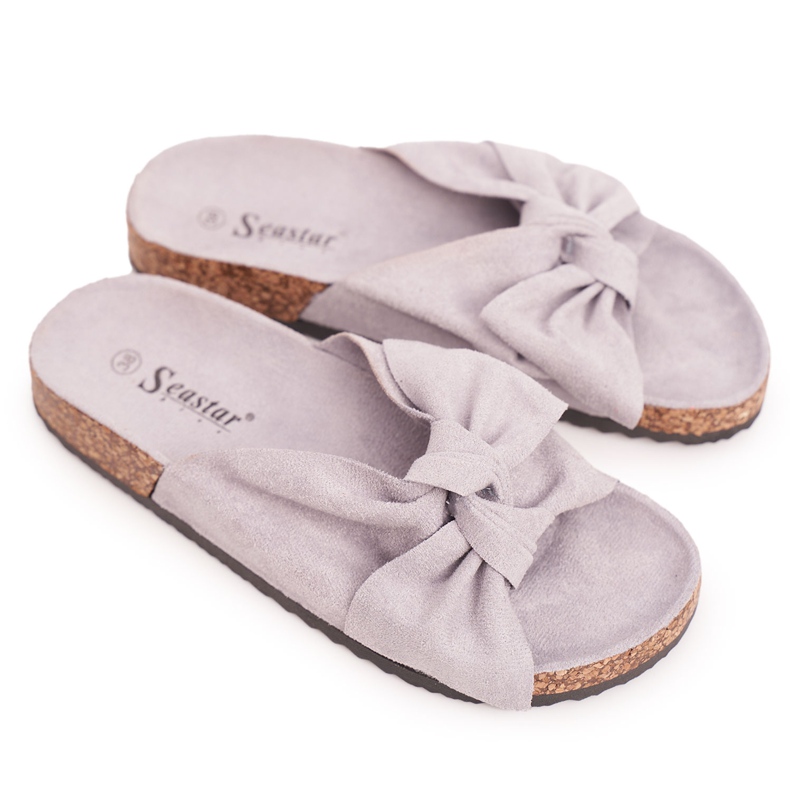 PB2 Gyermek szürke papucs a parafa kis Wendy -n