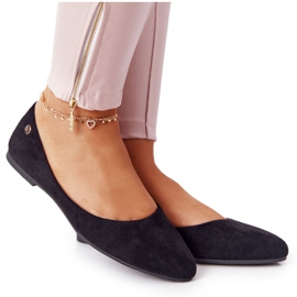 Velúr balerinák Sergio Leone BL622 Fekete