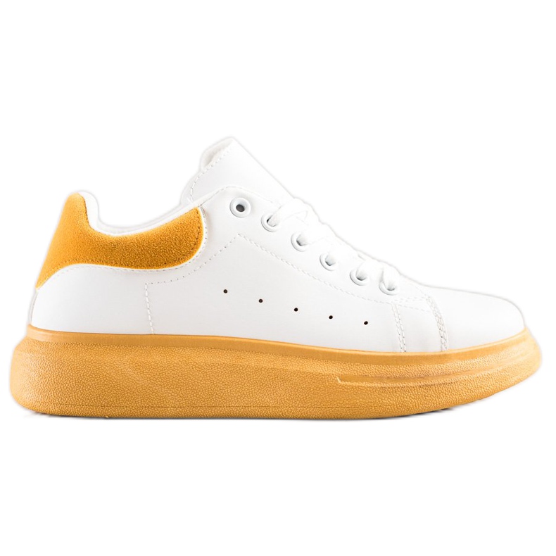 SHELOVET Cipők a sárga platformon fehér