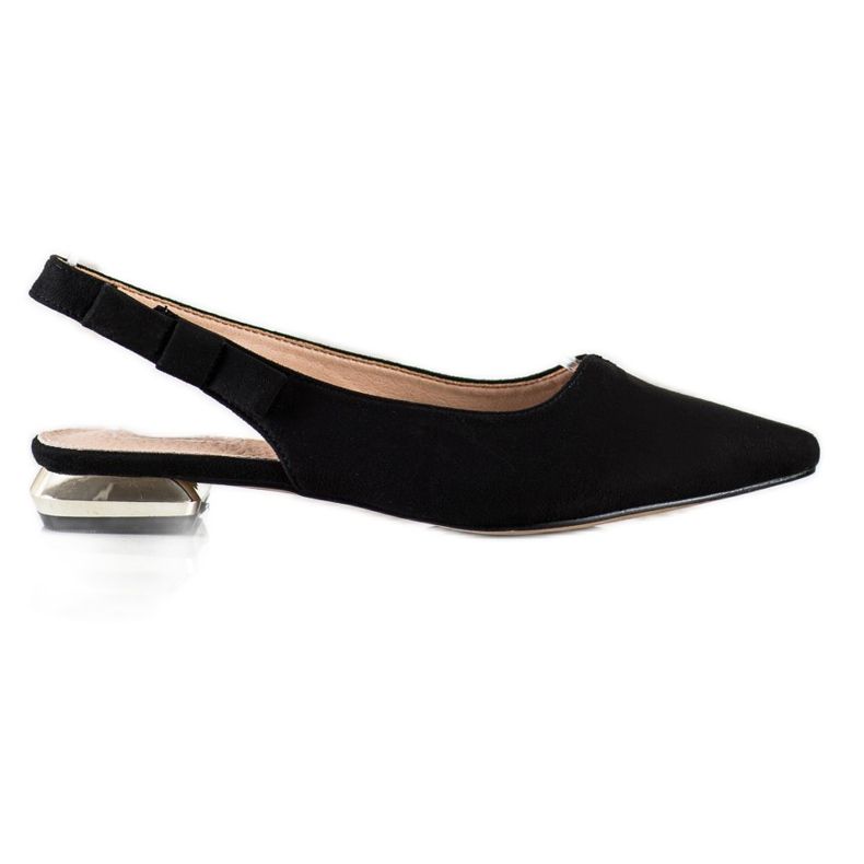 Filippo Fekete szandál nyitott sarokkal