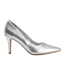 Ezüst szivattyúk ökobőrből Ally Ezüst szivattyúk ökobőrből Ally