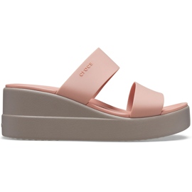 Crocs Női Papucs Brooklyn Mid Wedge Pink-Beige 206219 6RL rózsaszín
