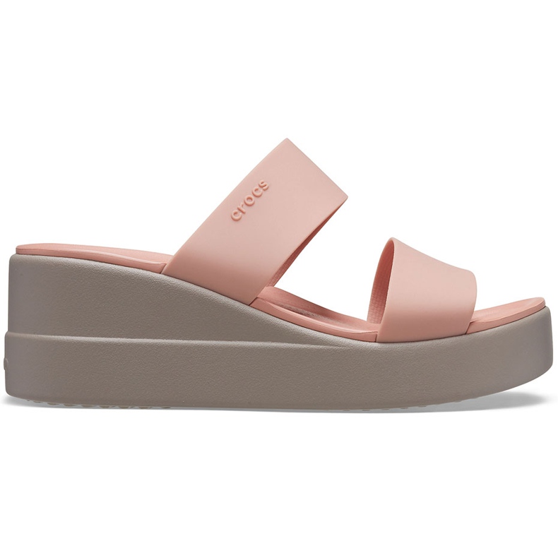 Crocs Női Papucs Brooklyn Mid Wedge Pink-Beige 206219 6RL rózsaszín