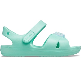 Crocs gyermek szandál Classic Cross Strap Charm mint 206947 3U3 zöld