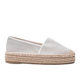 Fehér espadrilles vastag Lia talpon