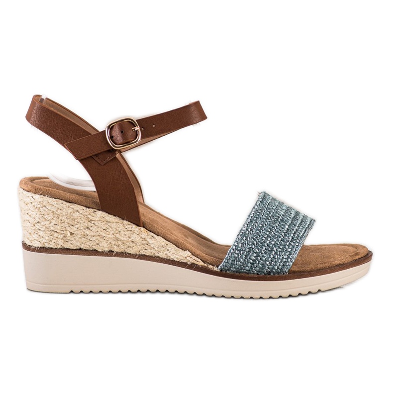 Evento Könnyű fonott szandál Bestseller barna kék