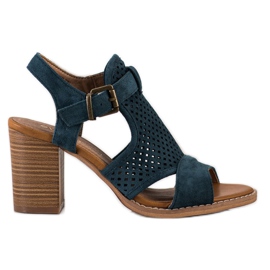 Evento Áttört szandálok tavasszal sokszínű kék zöld Evento Áttört szandálok tavasszal sokszínű kék zöld