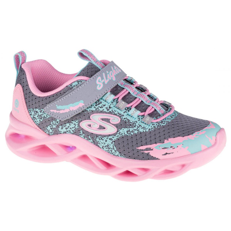 Skechers Twisty Brights W 302301L-GYPK Cipő rózsaszín szürke