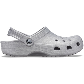 Ezüst Crocs női klasszikus csillogó klumpa 205942 040