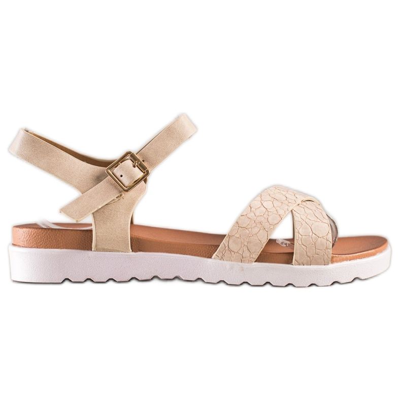 Weide Bézs szandál Eco bőrrel