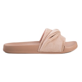 Kényelmes VINCEZA velúr papucs barna Kényelmes VINCEZA velúr papucs barna