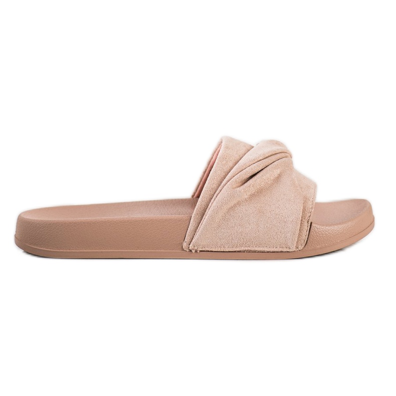 Kényelmes VINCEZA velúr papucs barna