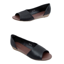 Fekete kivágású balerinák 8278 Fekete Fekete kivágású balerinák 8278 Fekete