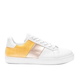 Haille pasztell fehér és sárga cipők