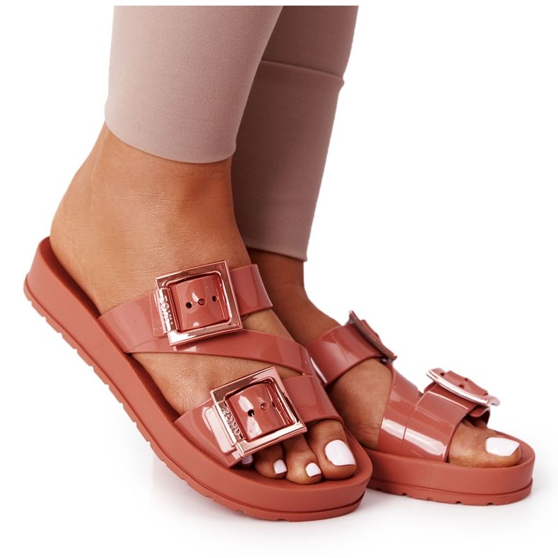 Illatos, környezetbarát gumi papucs ZAXY HH285106 Ceglaste barna