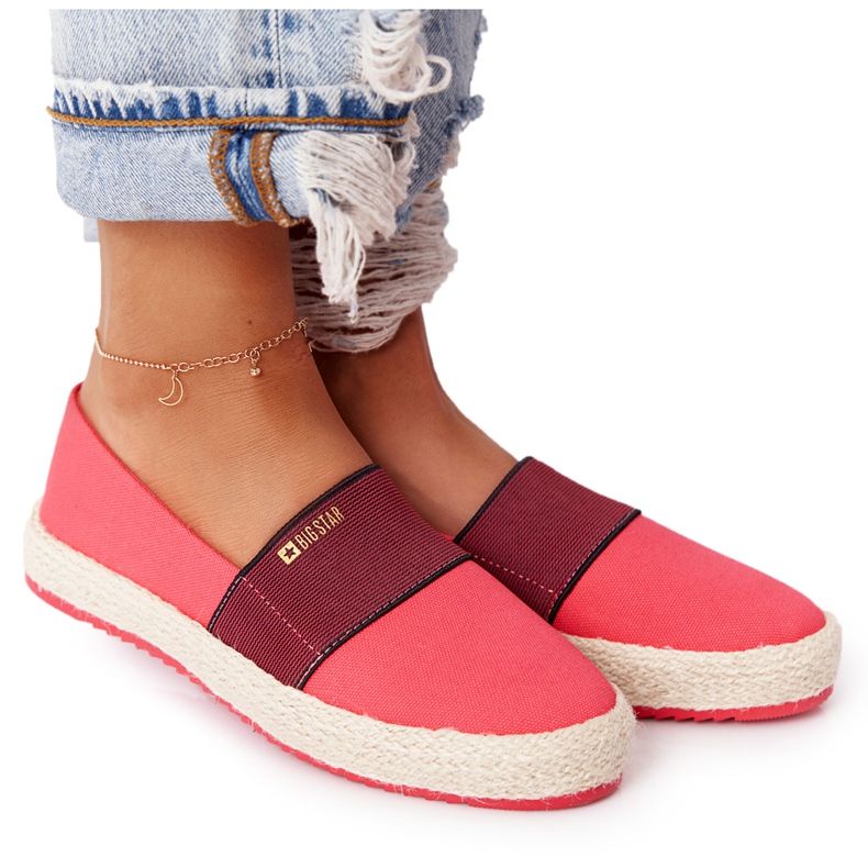 Piros espadrilles fonott talpon Big Star HH274478