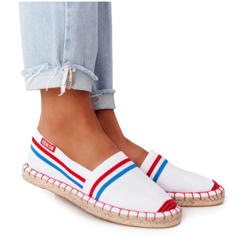 Tommy Big Star Espadrilles HH274486 Fehér piros kék