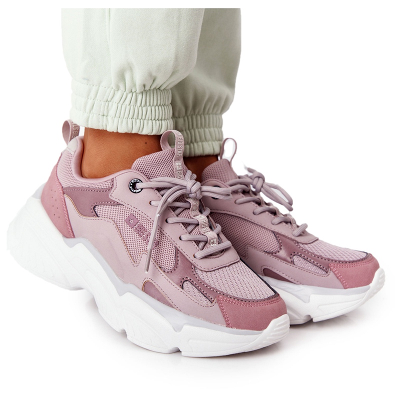 Női sportcipő Memory Foam Big Star HH274258 Violet ibolya rózsaszín