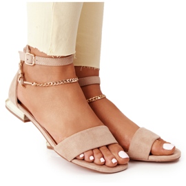 Szandál aranysarkún Vinceza 21-17119 Bézs aranysárga