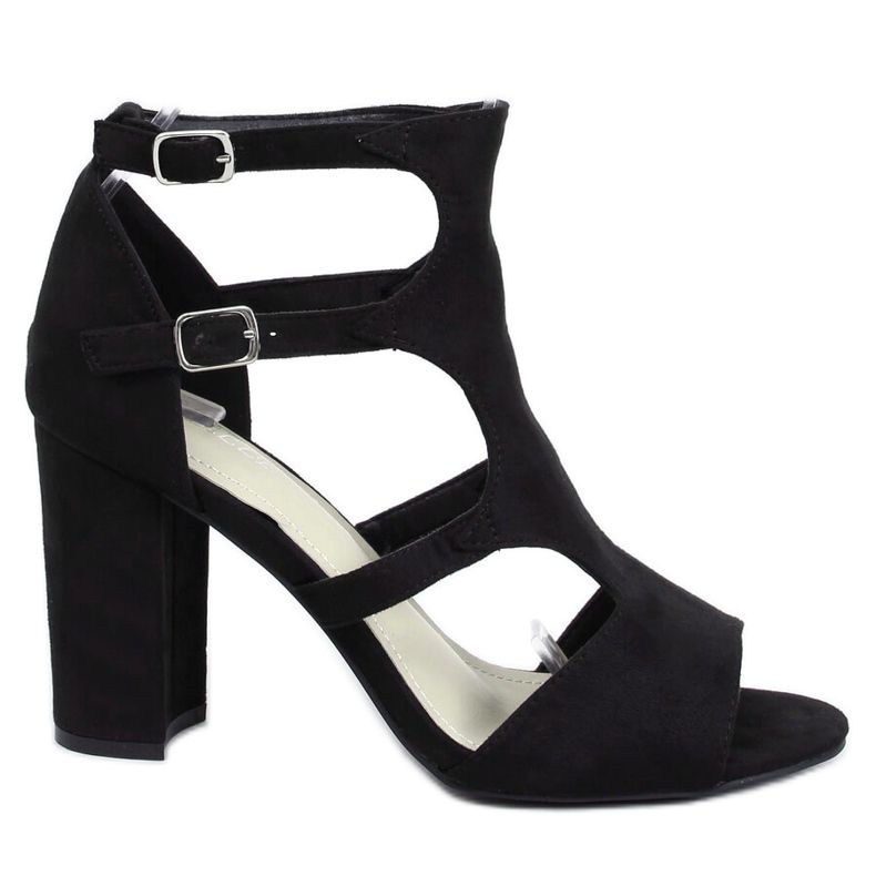 Fekete magas sarkú szandál 168-231 Fekete