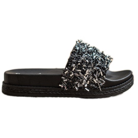 Seastar Divatos kristálypapucs fekete Seastar Divatos kristálypapucs fekete