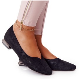 Balerinák Ezüst sarkú Vinceza 21-10601 Fekete sokszínű Balerinák Ezüst sarkú Vinceza 21-10601 Fekete sokszínű