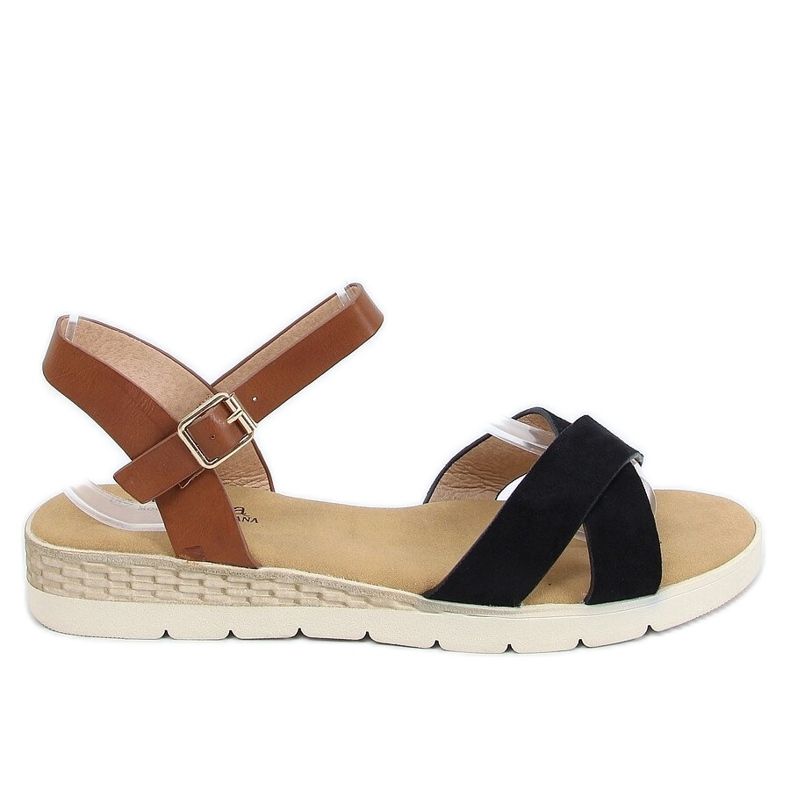 Fekete női szandál 1031-15 Fekete barna