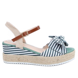 Ék szandál fehér és zöld espadrilles DZ8009 Green bézs barna Ék szandál fehér és zöld espadrilles DZ8009 Green bézs barna