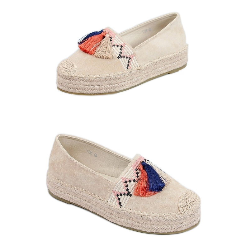 Espadrilles rojtos bézs 1735 Bézs