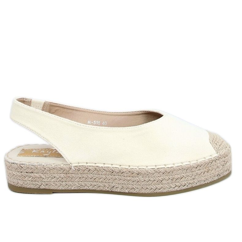 Sárga Espadrilles nyitott sarokkal, sárga M-518 Sárga