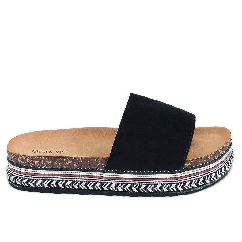 Fekete parafa papucs 218-211 Fekete