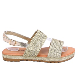 Arany WL1593 Arany fonott szandál aranysárga