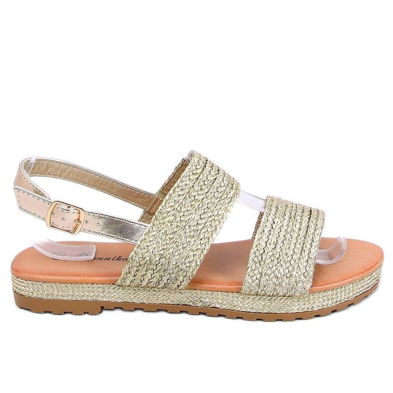 Arany WL1593 Arany fonott szandál aranysárga