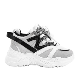 Szürke cipők vastag Aracela talpon Szürke cipők vastag Aracela talpon