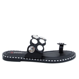 Fekete SK78P Fekete papucs ezüst Fekete SK78P Fekete papucs ezüst