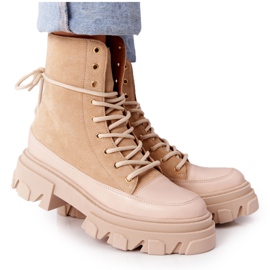 Lewski Shoes Velúr csizma Workery Lewski Cipő 3007-0 Homok bézs sokszínű Lewski Shoes Velúr csizma Workery Lewski Cipő 3007-0 Homok bézs sokszínű