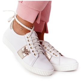 Lewski Shoes Női bőr cipők Lewski cipők 2786-0 Fehér és arany aranysárga Lewski Shoes Női bőr cipők Lewski cipők 2786-0 Fehér és arany aranysárga