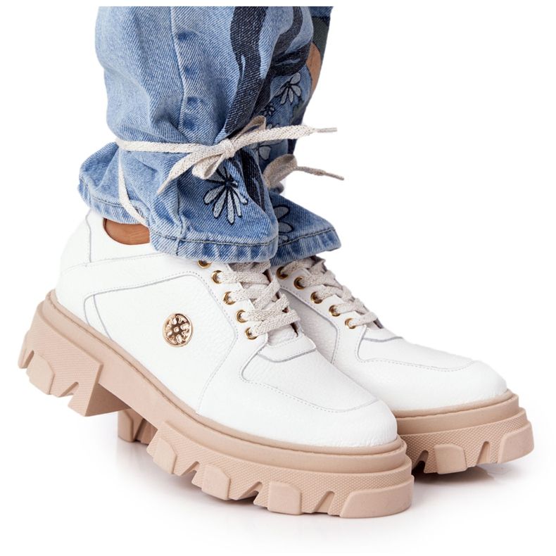 Lewski Shoes Bőr Oxfords Lewski Cipő 3011-0 Fehér