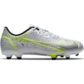 Nike Mercurial Vapor 14 Academy FG / MG Jr CV0811 107 futballcipő szürke ezüst Nike Mercurial Vapor 14 Academy FG / MG Jr CV0811 107 futballcipő szürke ezüst