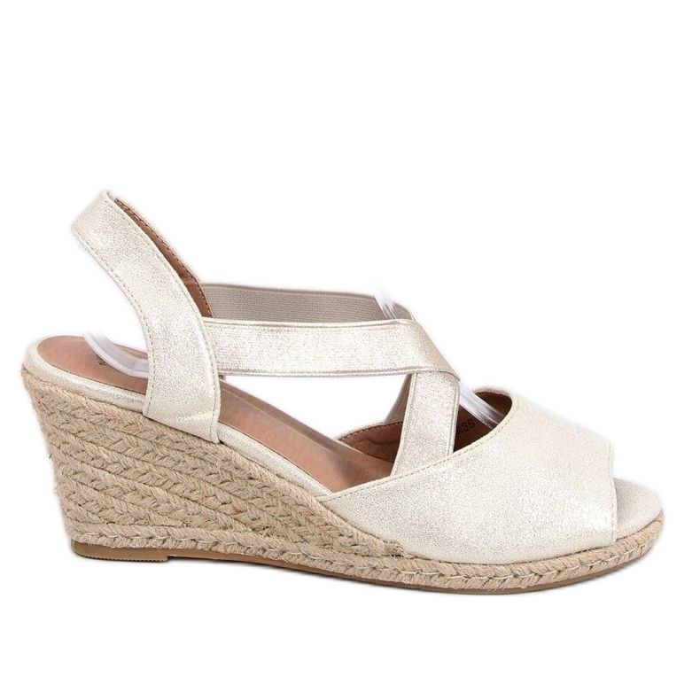 Szandál espadrilles ékeken arany 9R38 Gold aranysárga Szandál espadrilles ékeken arany 9R38 Gold aranysárga