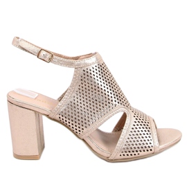 Arany magas sarkú szandál F1877 Arany aranysárga Arany magas sarkú szandál F1877 Arany aranysárga