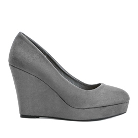 BM Szürke öko-velúr szivattyúk az ék Karilla