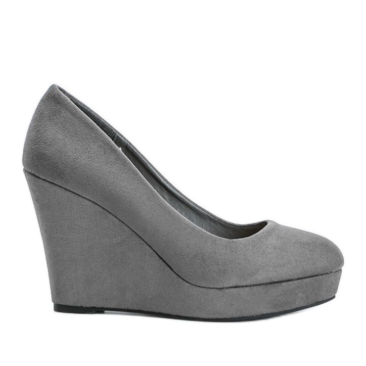 BM Szürke öko-velúr szivattyúk az ék Karilla