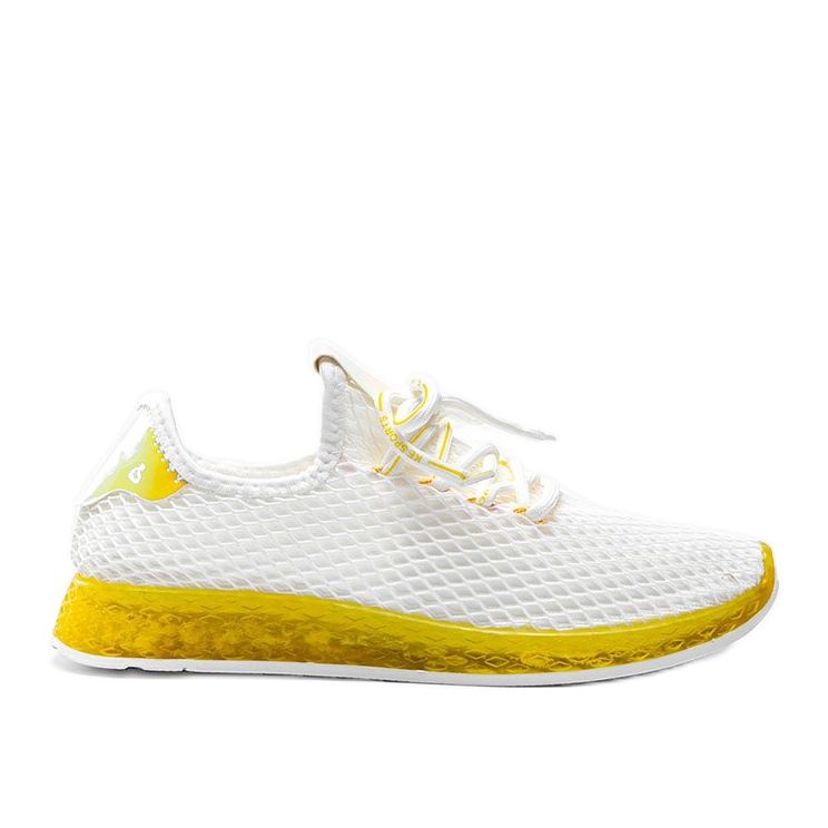 Marley fehér és sárga csúszós cipő