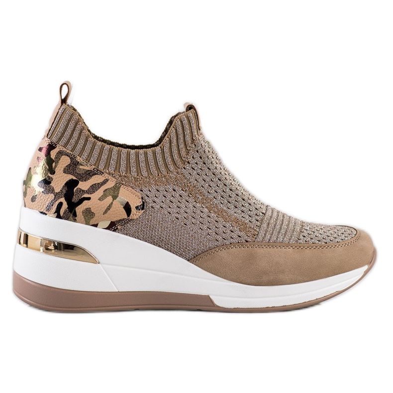 ARTIKER Moro Print Slip-On cipők barna