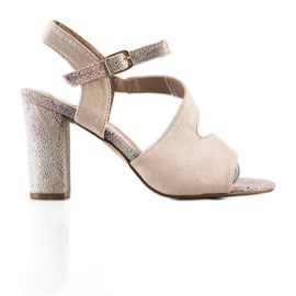 S. BARSKI Szandál dekoratív sarokkal S.BARSKI bézs S. BARSKI Szandál dekoratív sarokkal S.BARSKI bézs