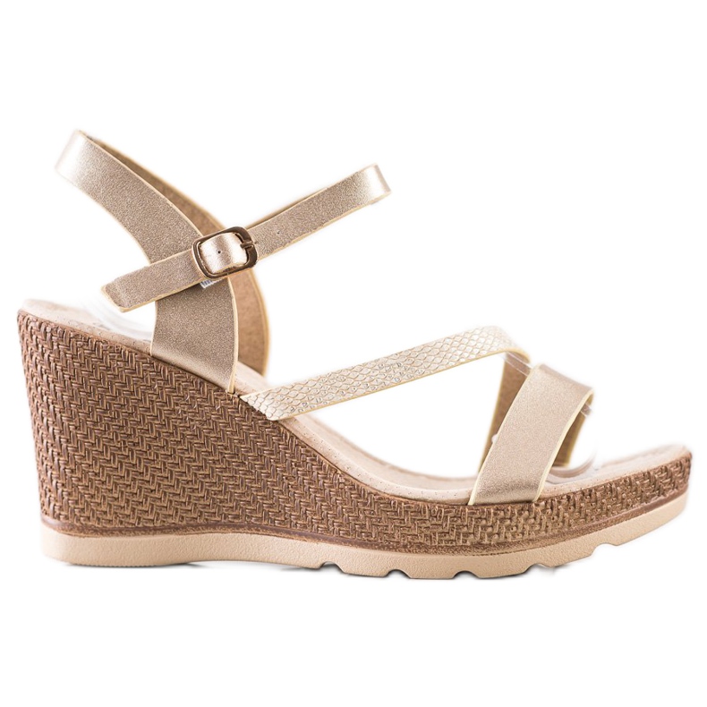 Sabatina Arany szandál az ék aranysárga