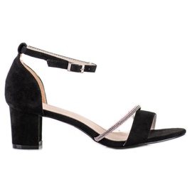 Goodin Elegáns szandál köbös cirkóniummal fekete ezüst Goodin Elegáns szandál köbös cirkóniummal fekete ezüst