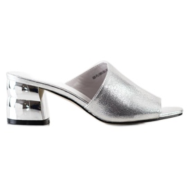 Goodin Papucs dekoratív sarokkal ezüst