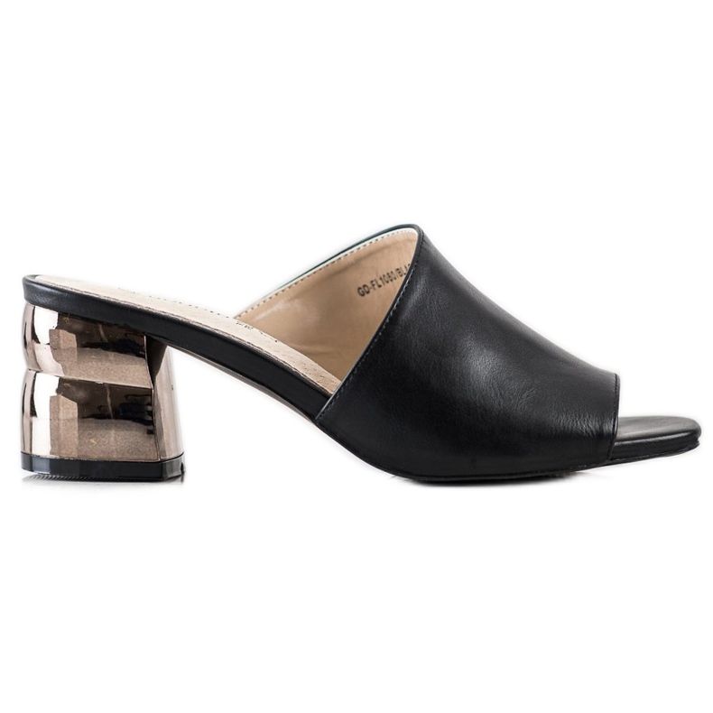 Goodin Papucs dekoratív sarokkal fekete Goodin Papucs dekoratív sarokkal fekete